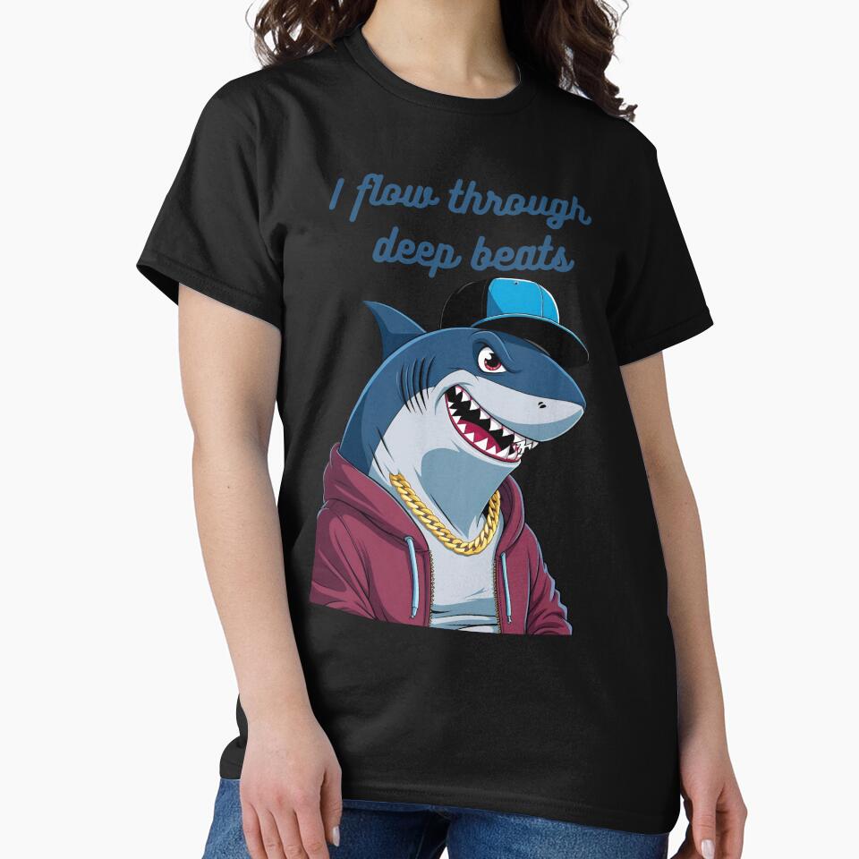 Rap Shark King – Hip-Hop Style Art by GrafiShop