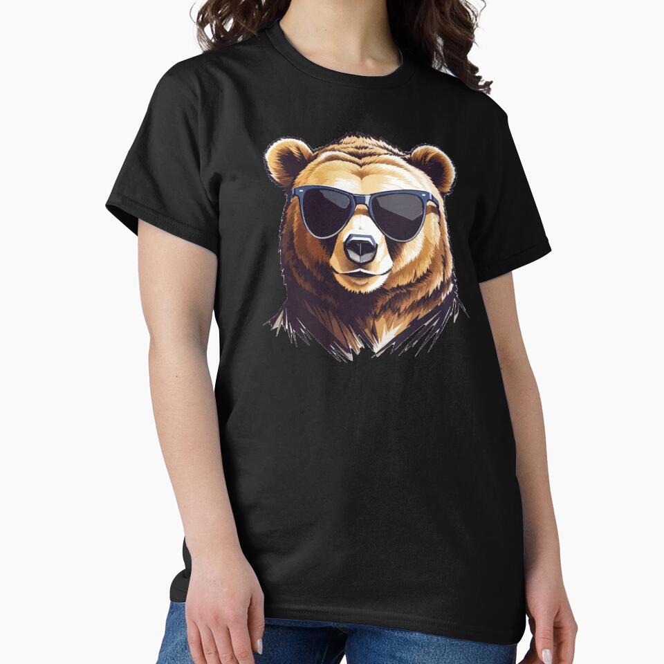 Cool Bear with sunglasses by Bear Cave Designs