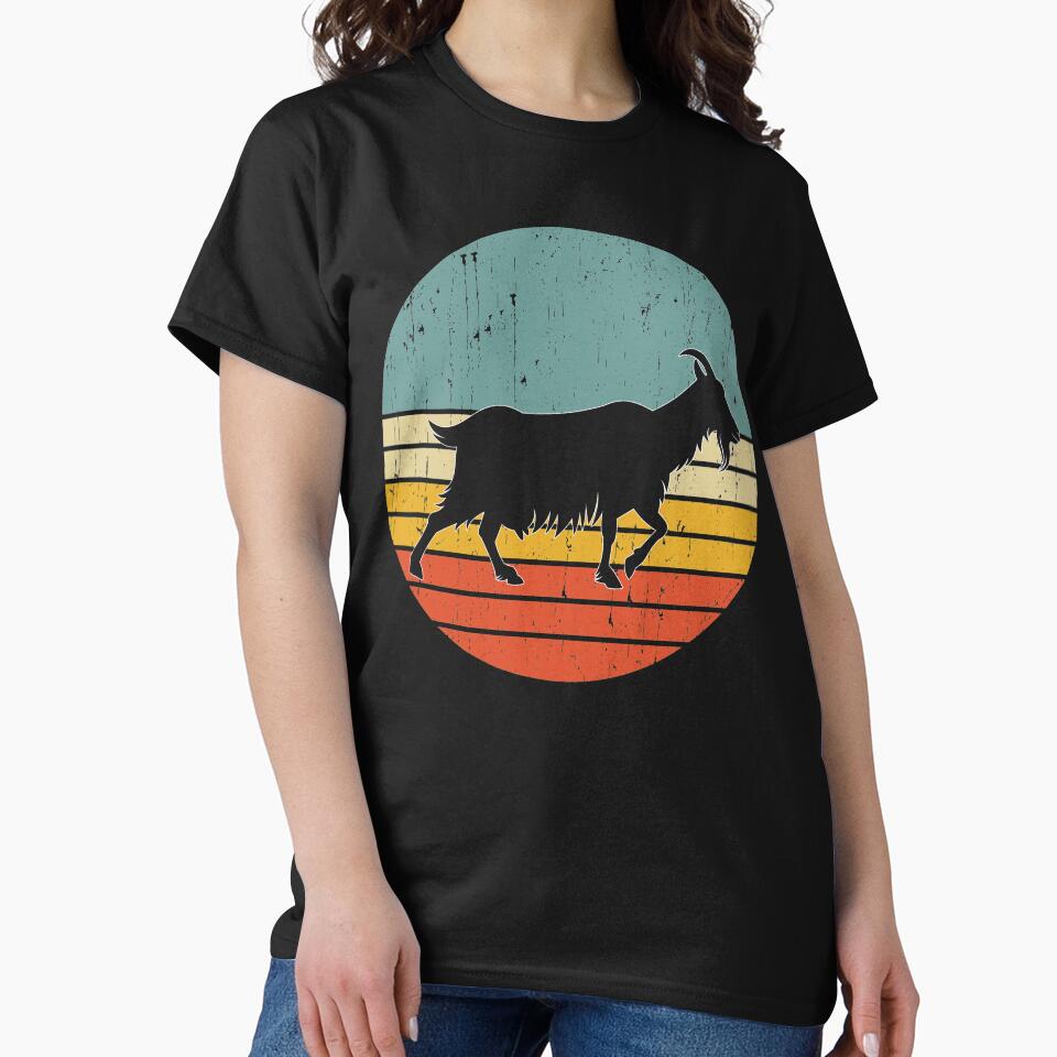 goat vintage sunset shirt goat lovers gift by Te-designer