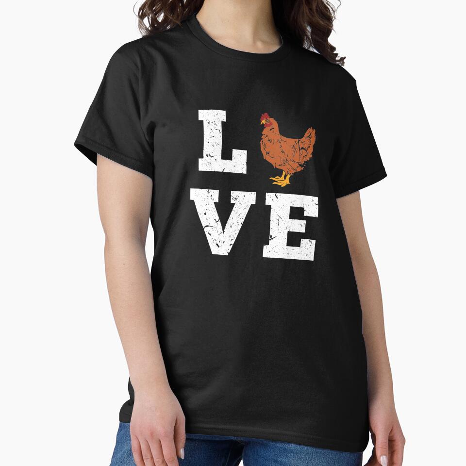 Chicken Hen Farmer Farming Love Birthday Gift by haselshirt