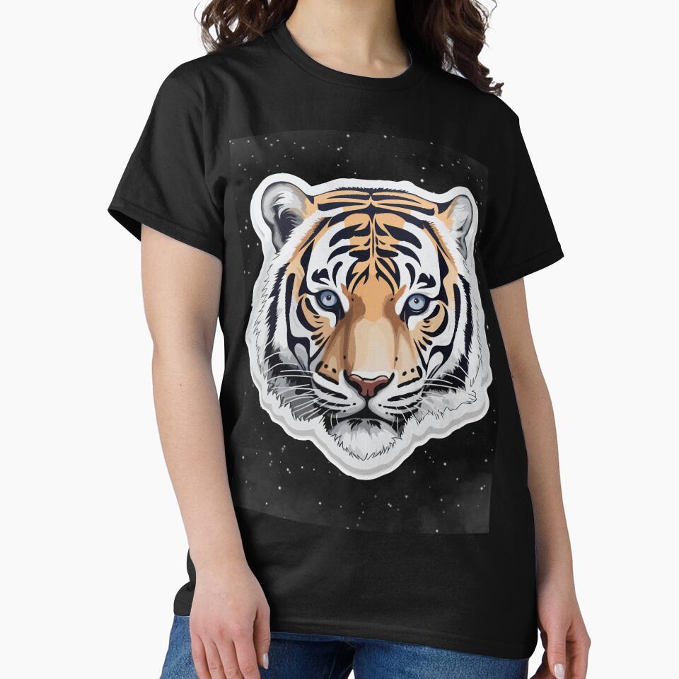 TIGER GRAPHIC TIGER STARE DESIGN by OnlineTshirtMan