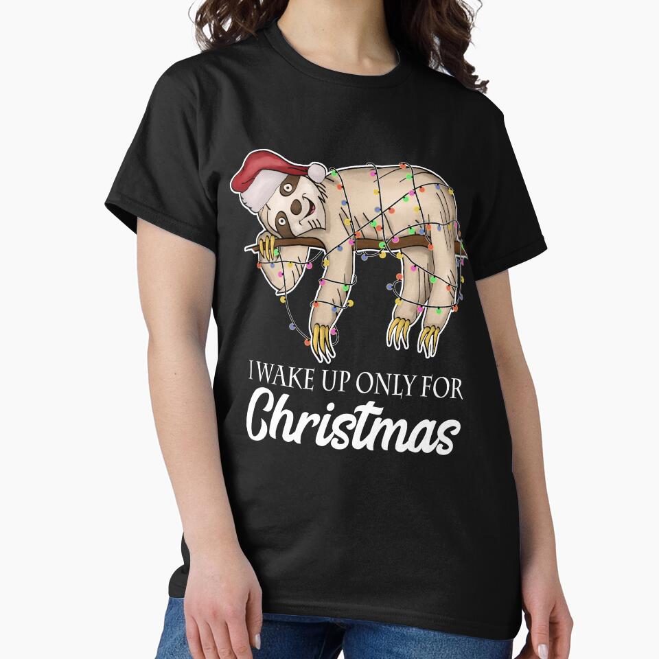 Sloth Wakes Up Only For Xmas | Lazy Funny Santa Sloth Baby by Cedinho
