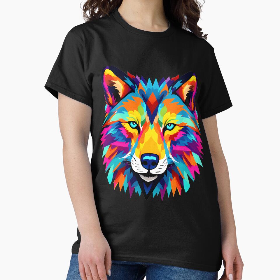 Colorful Wolf Face, Wolf Lovers by Creative.Shop