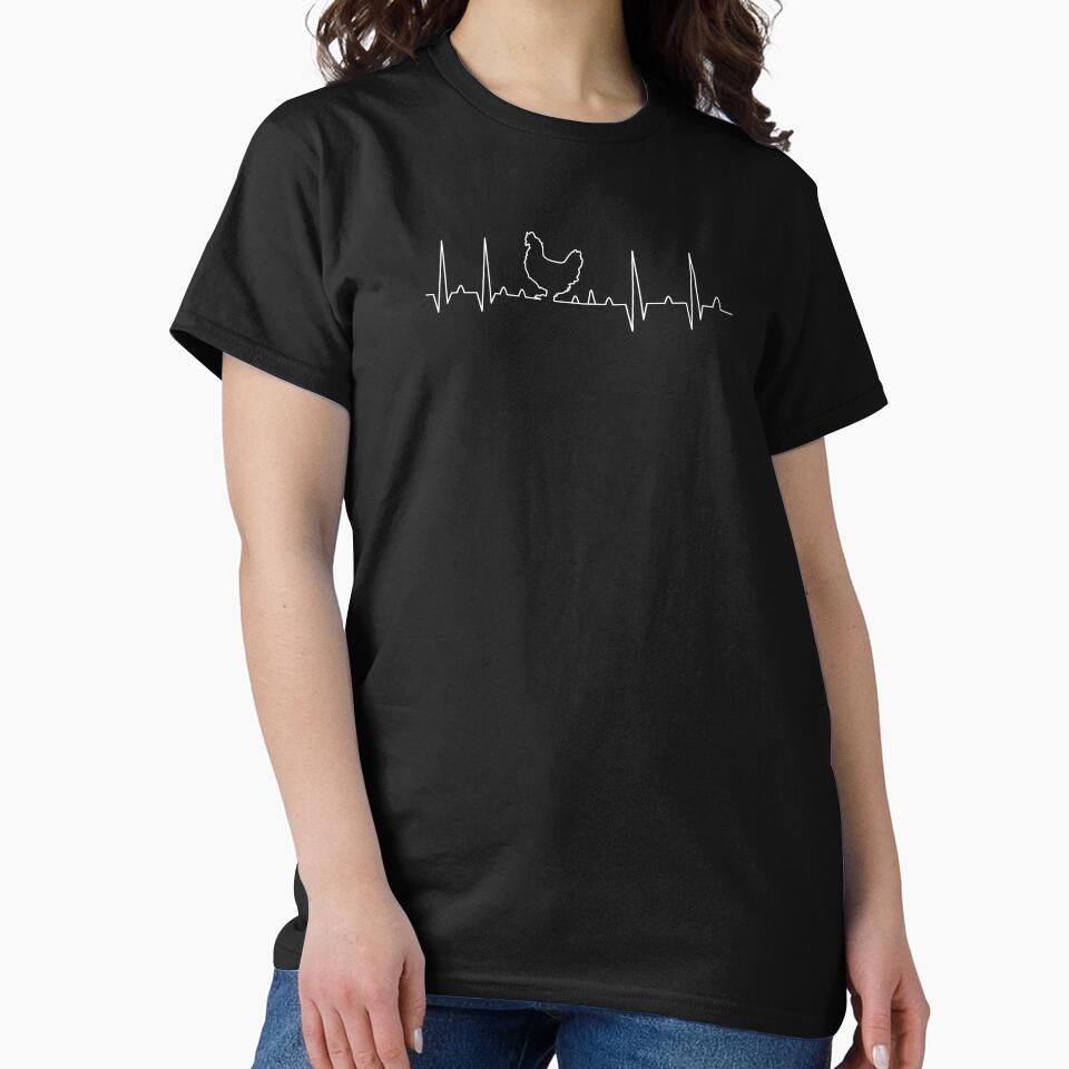 Chicken Farmer Farming Heartbeart Birthday Gift by haselshirt