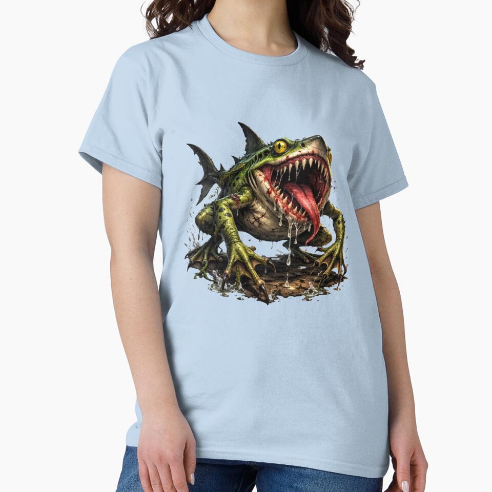 Frog-shark hybrid monster in action by FroggyOnly