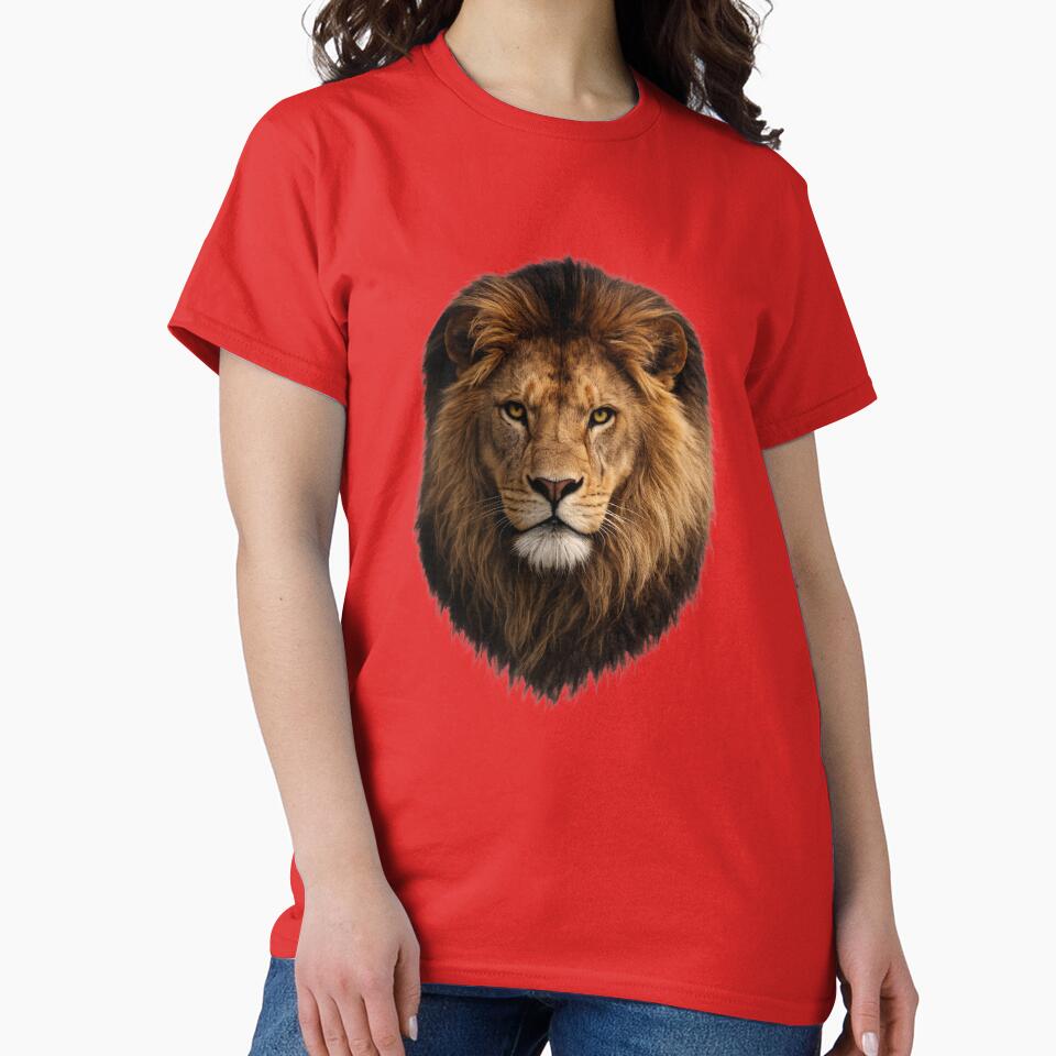 Realistic Lion Head Powerful Wildlife Design by HayatDesigns19