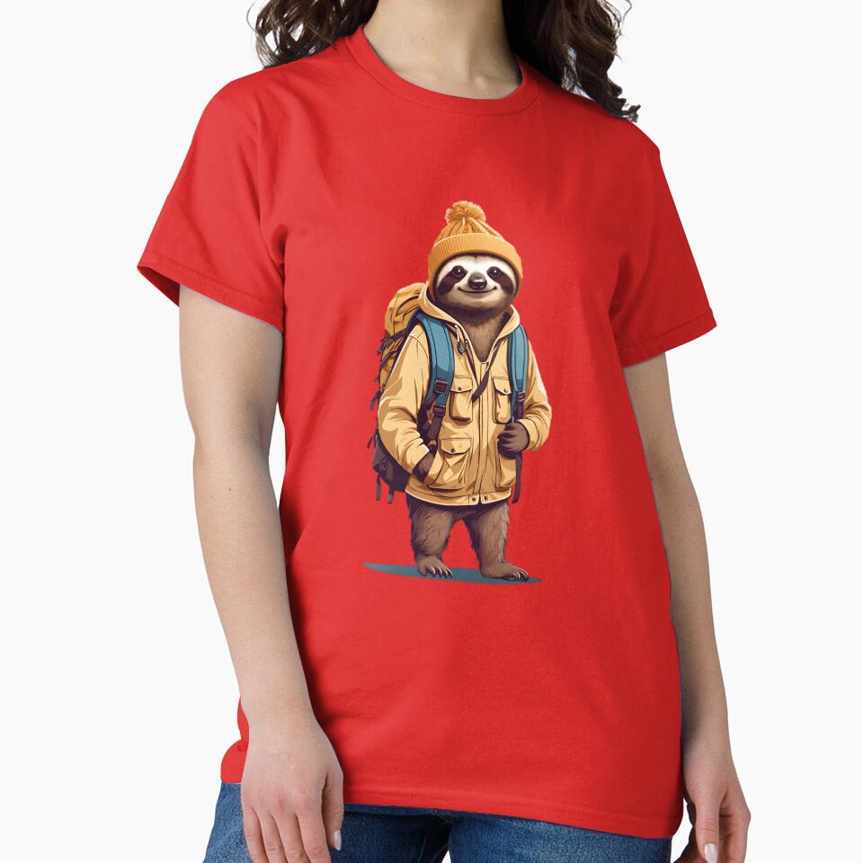 Sloth cub explorer cartoon graphic design for kids by CedricNorbinho