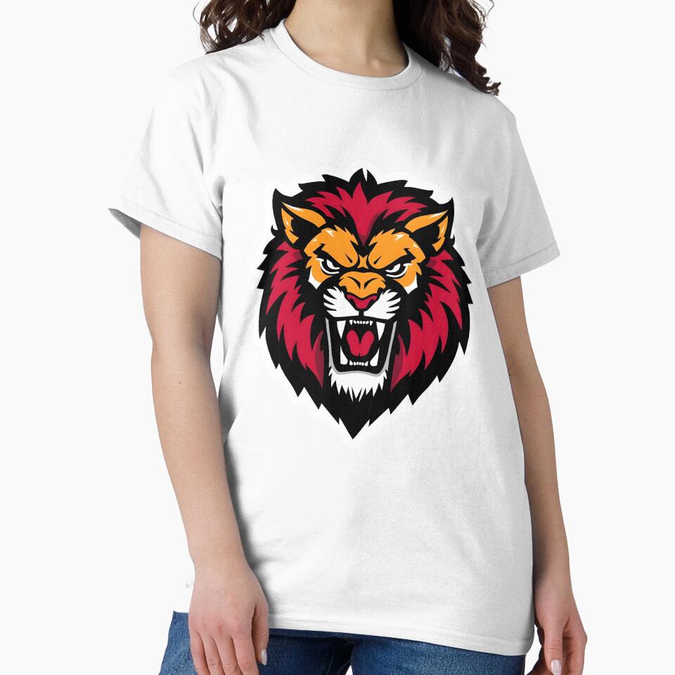 Savage Lion Head – Bold Roaring King Mascot Design by Kavya Art