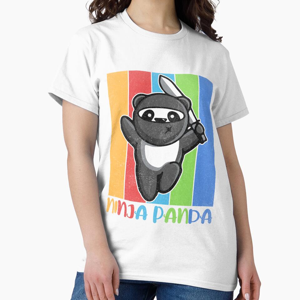 Cute Ninja Panda Design — Funny Cartoon Martial Arts Panda Illustration for Stickers, T-Shirts, Gifts by Krasnovaovaova