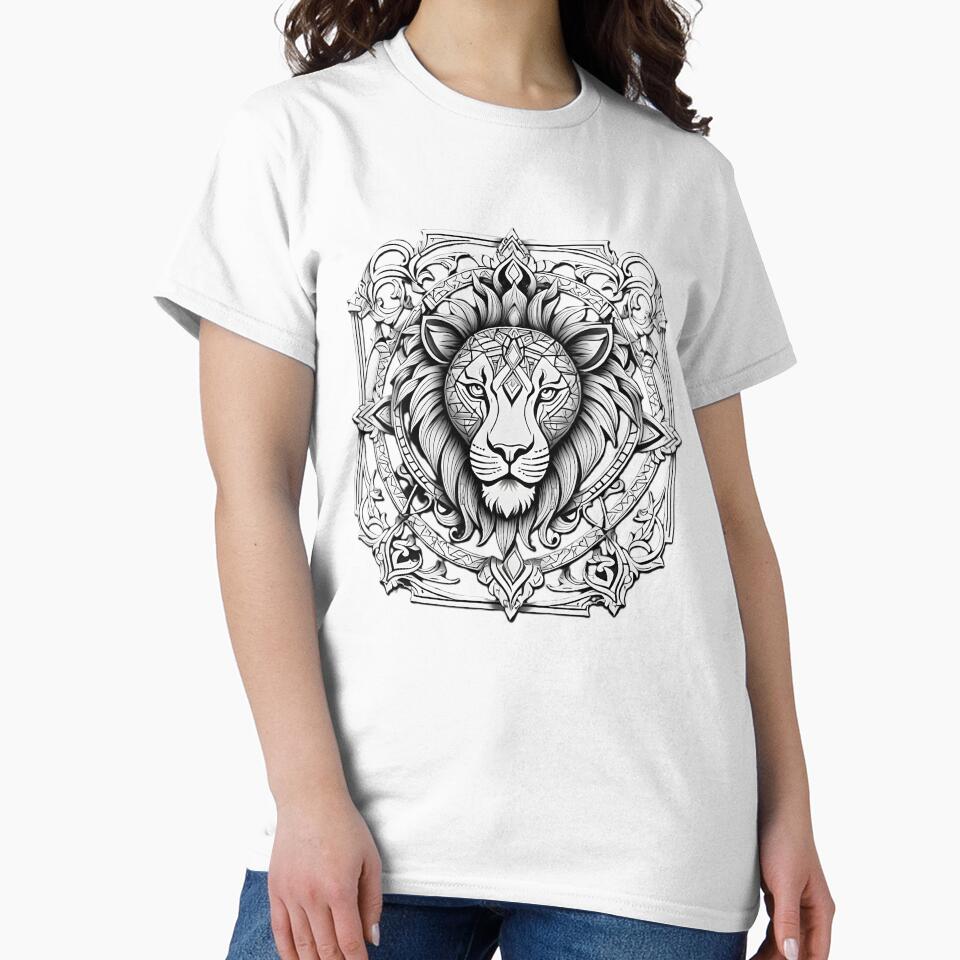 Ornamental Lion Line Art - 4 by RELAX STATION