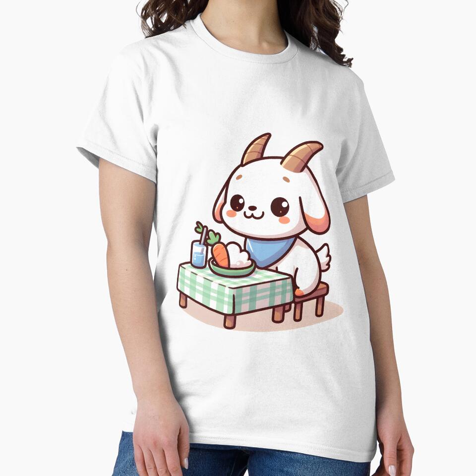 Kawaii Goat: A Bib by CanvasCutie