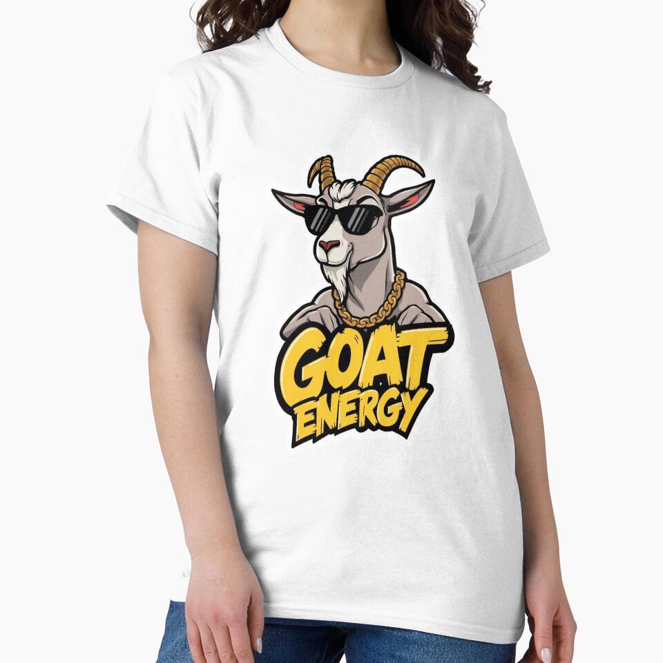 GOAT Energy – Cool Motivational Goat with Sunglasses Design by ZYNORAworld