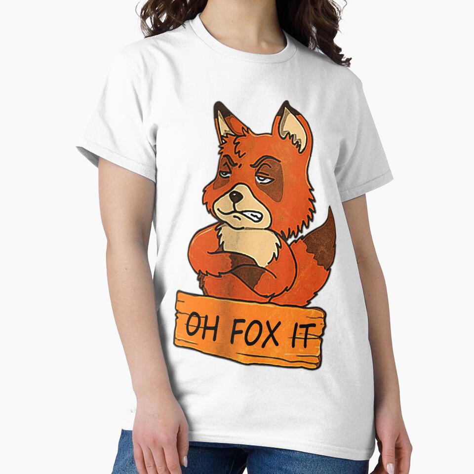 Oh Fox It Funny Fox Meme – Grumpy Fox Vintage Design – Sarcastic Animal Humor Foxes by didian03