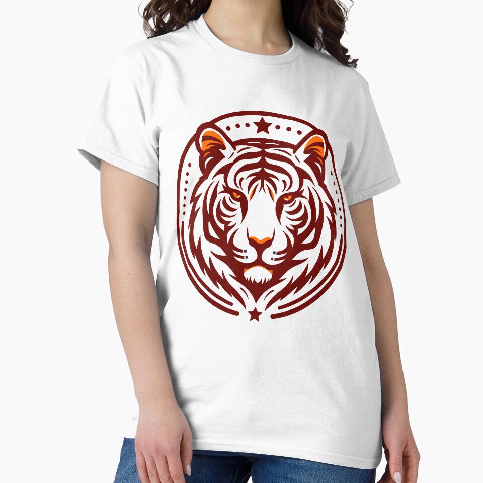 Red Majestic Tiger Emblem – Fierce and Bold Design by FunnehGacha