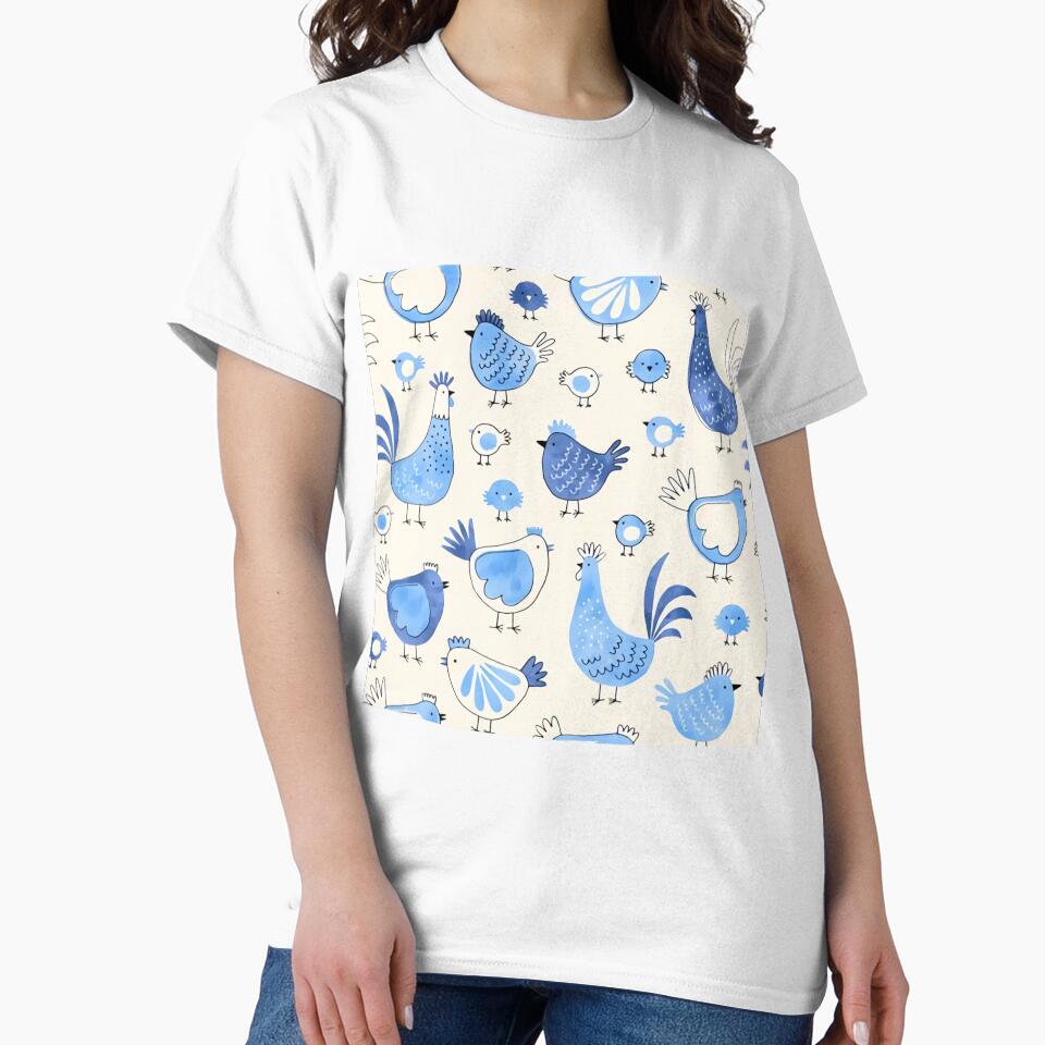 Hand drawn blue chicken by Mnightsa