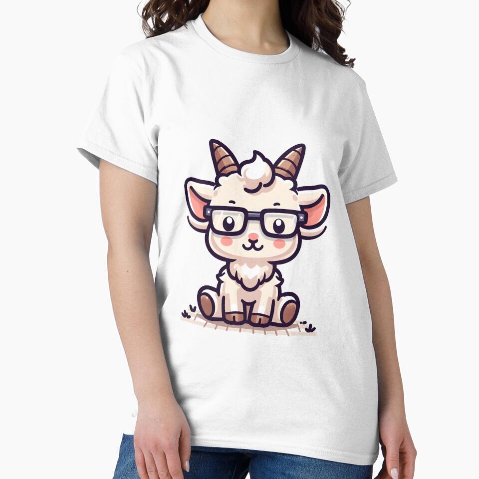 Kawaii Goat: A Pair Of Glasses by CanvasCutie