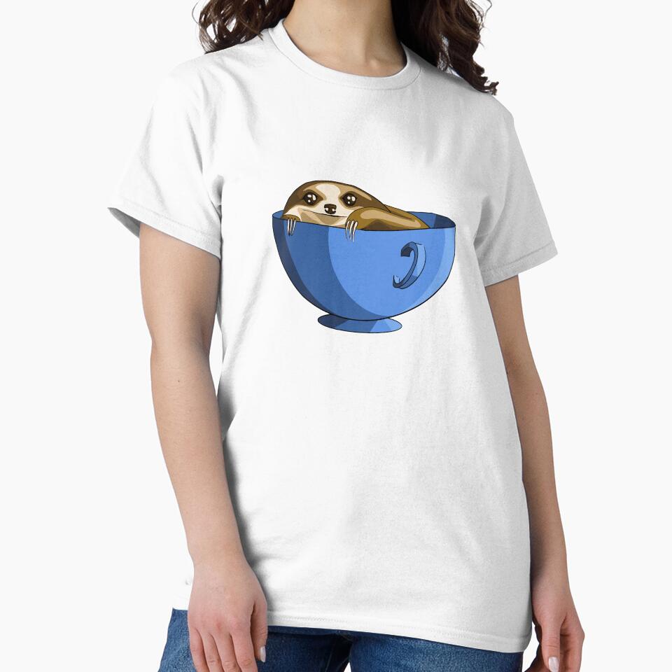 Sloth in a blue mug by PaintingsByKF