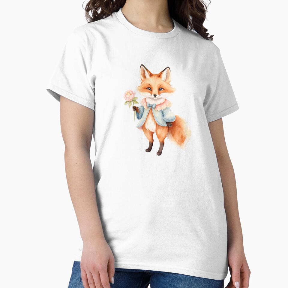 Watercolor Fox Serenity by Victoria Riabov