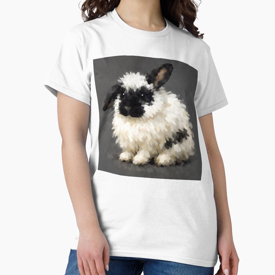 Black-and-White Lionhead Rabbit by Masha_D