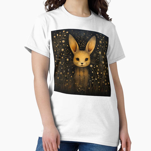 abstract art print of a detailed rabbit print by dcrc