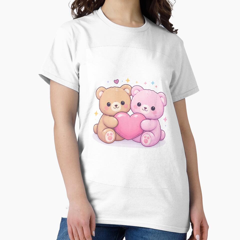 Cute Teddy Bear with Heart – Kawaii Plush Toy Illustration by DrizzyV