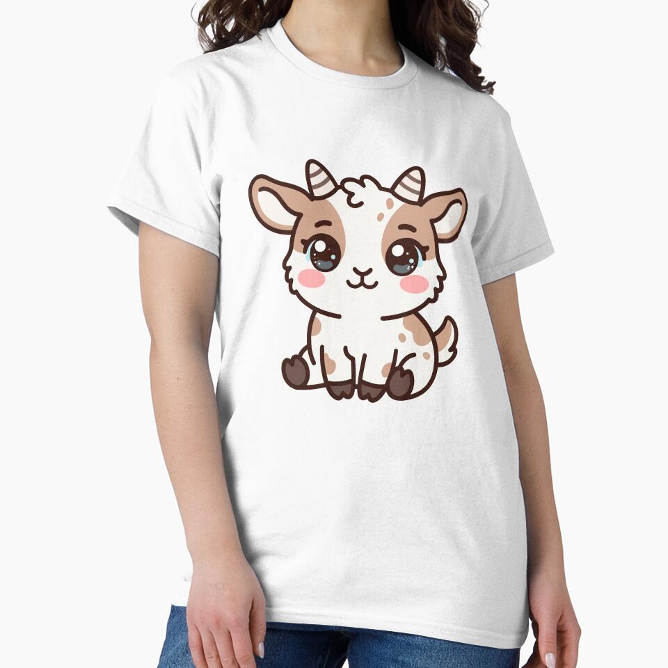 Little Cute Baby Goat Kawaii Farm Animal by minscw