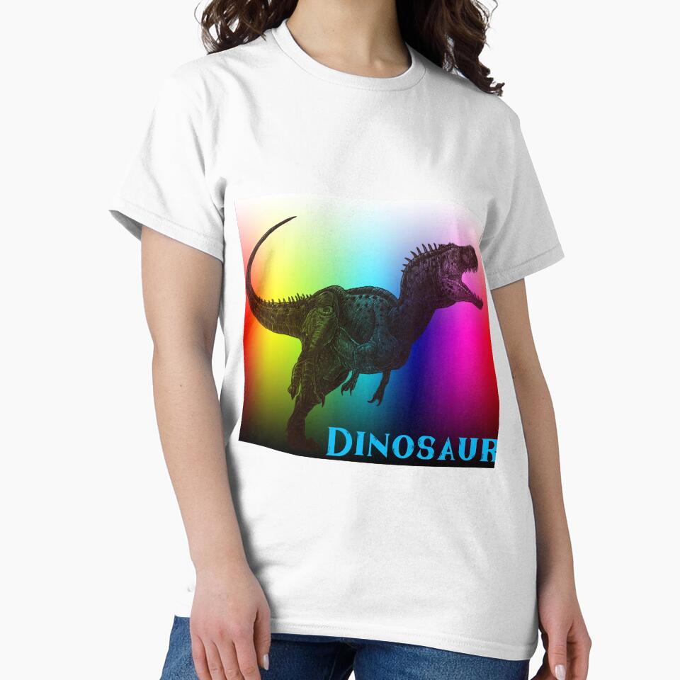 A dinosaur screams and run by Bigrow