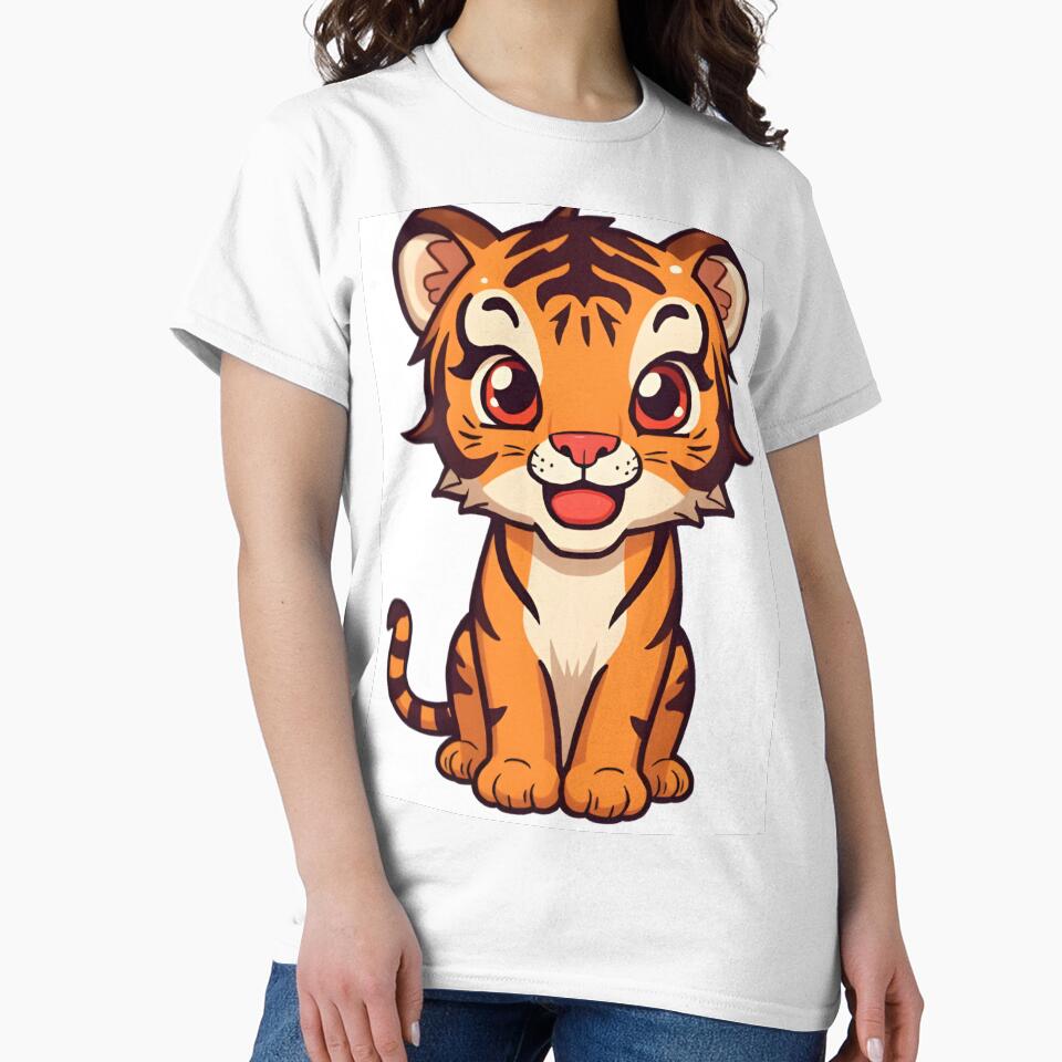 Cute Baby Tiger Sticker by Teewave-Ashish