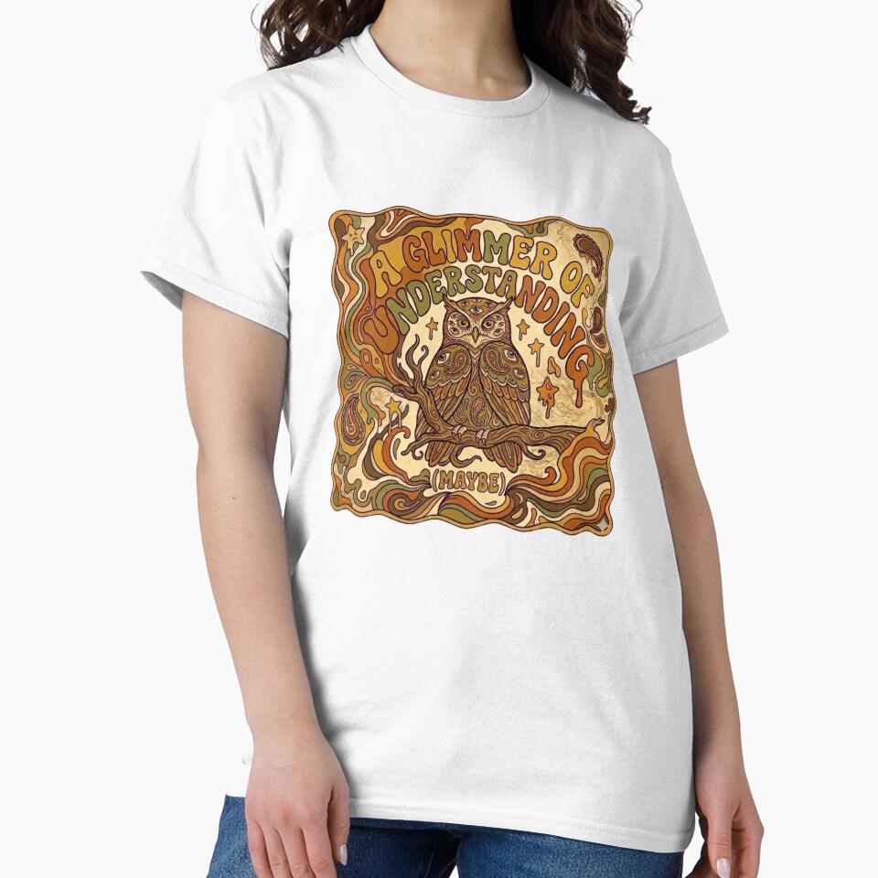 Vintage 70s Psychedelic Owl - A Glimmer Of Understanding Maybe - Retro Trippy Art by Neon & Neurosis