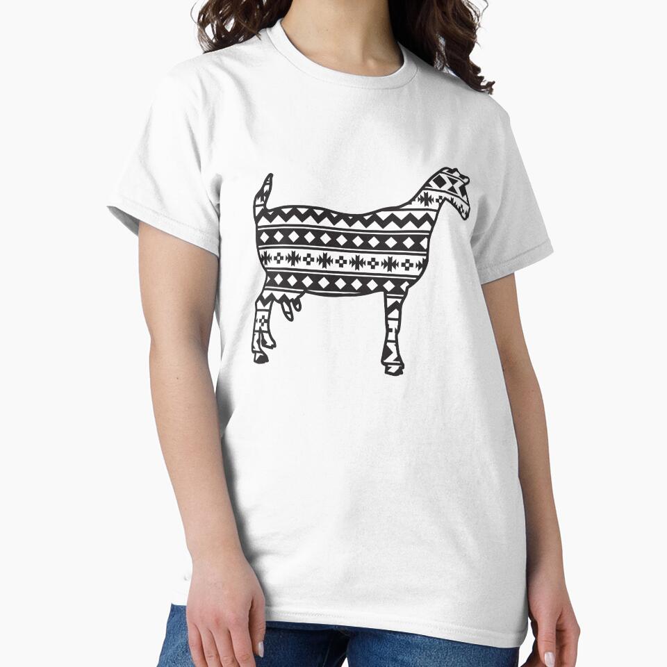 Dairy Goat with Southwest Aztec Pattern by Sam Morrison