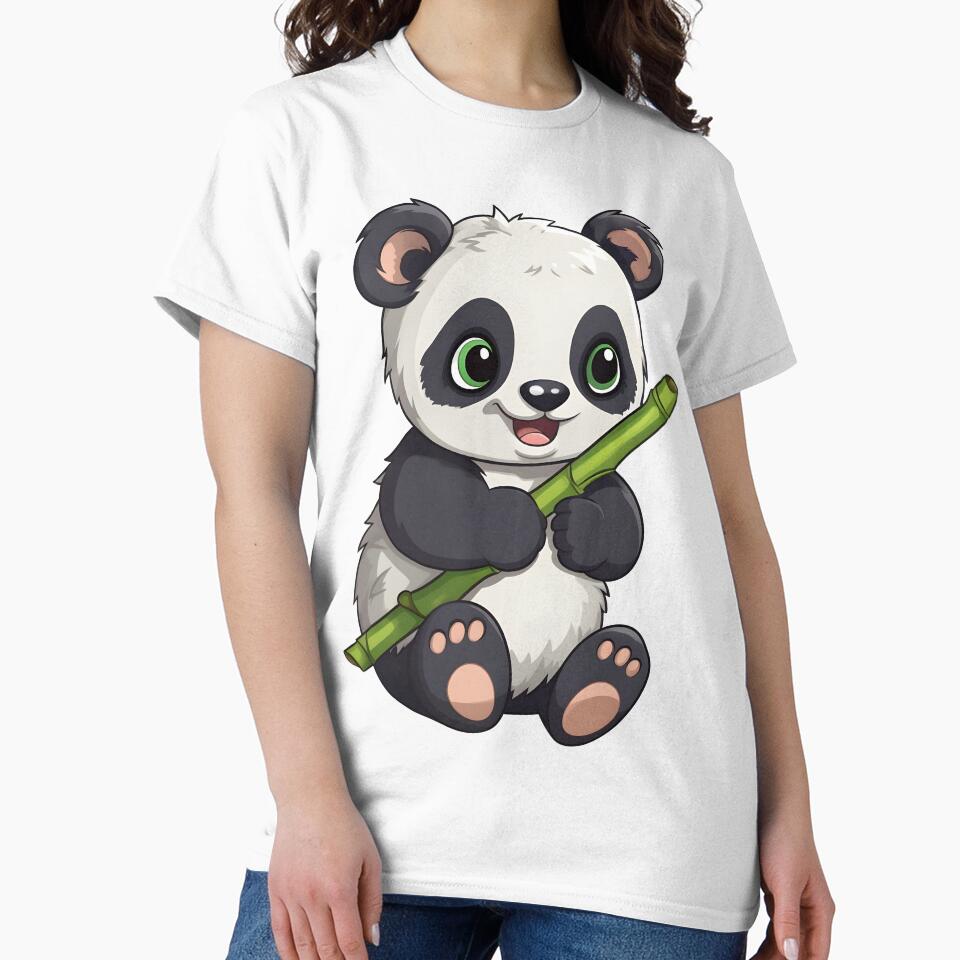 Cute panda - Baby panda - Bamboo stick - Sweet panda - Playfful panda - Happy bear cub sticker by StickerForDays