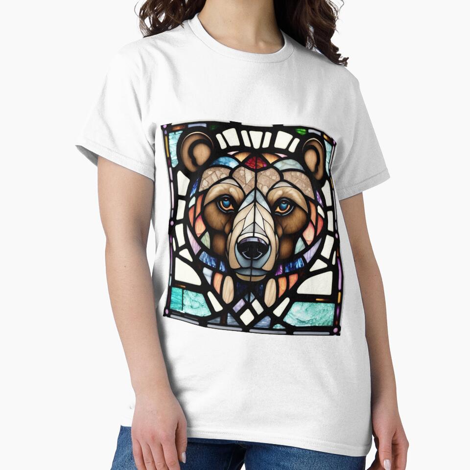 Stained Glass Bear Head by DBSR-LLC