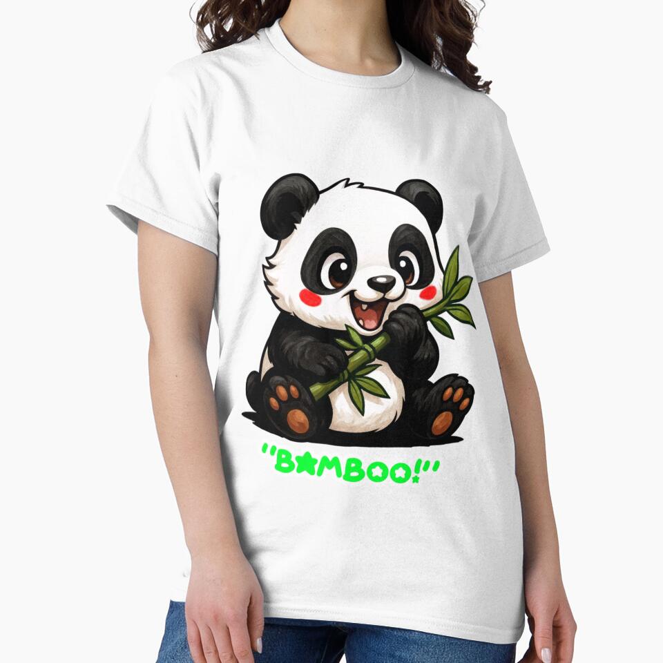 A Chibi Panda eating Bamboo by The-graphic-Artist
