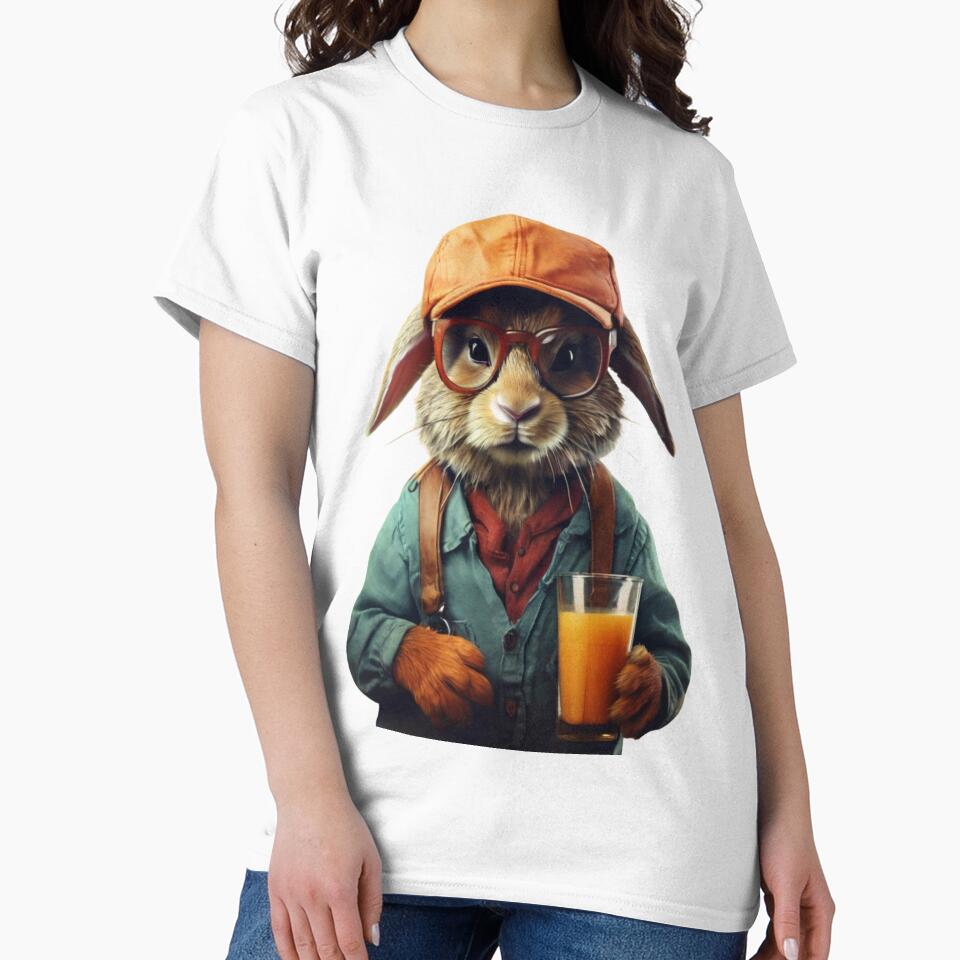 Rabbit drinking juice by Art-Design-EM