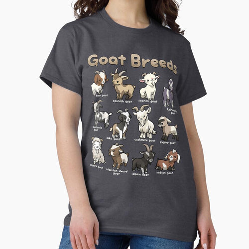 Adorable Goat Breeds Chart – Cute Farm Animal Design by 3liegy