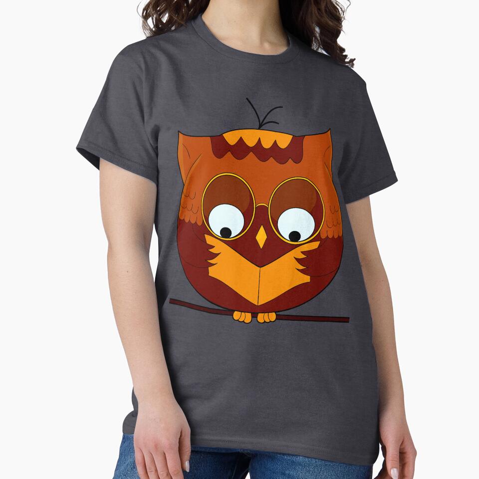 owl reading a book by Esinald
