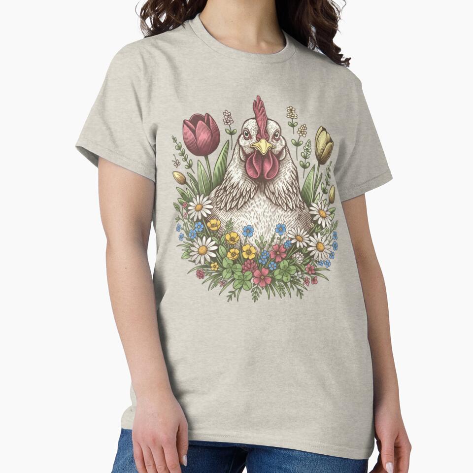 Chicken Amongst the Flowers by Gunners Inspirations