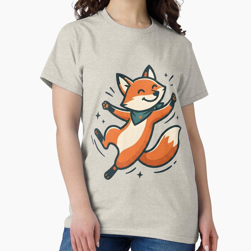 Playful Minimalist Fox Mascot Retro Cartoon by dreephic22