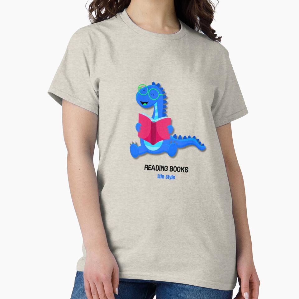 Dinosaur is reading books &it is his life style. by Humanity brush
