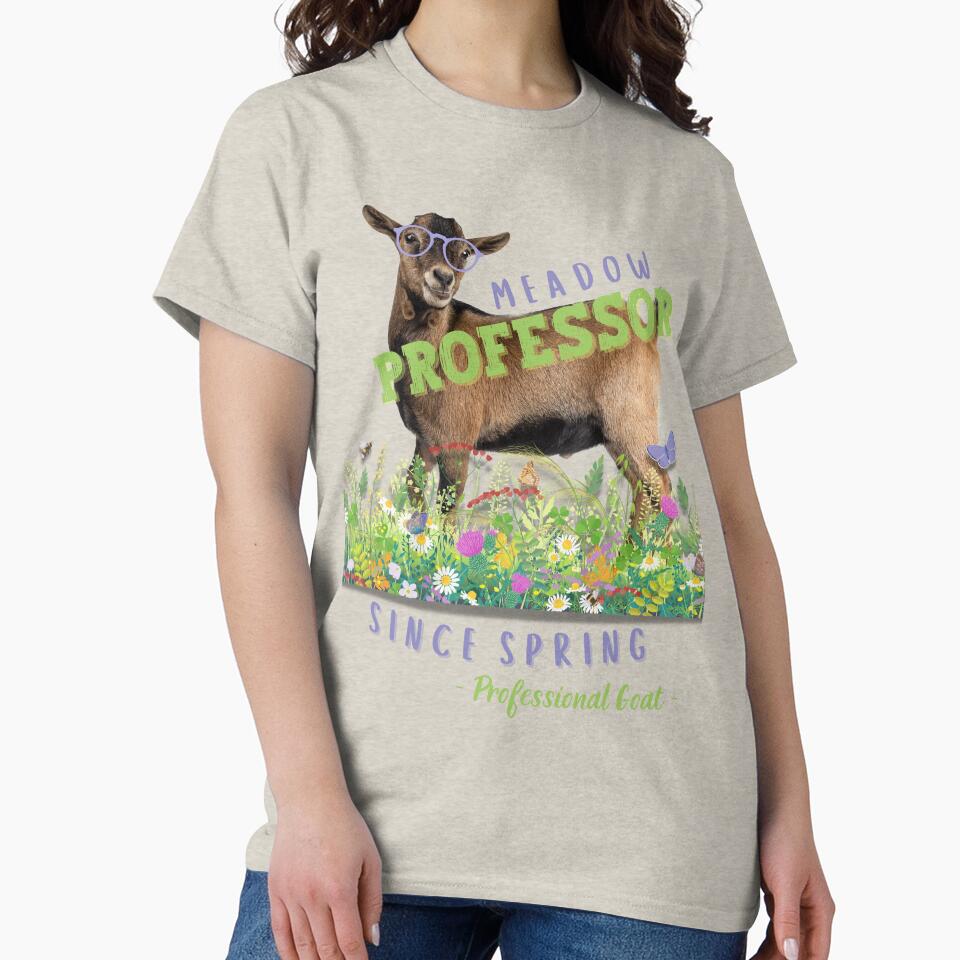 goat with glasses - meadow professor by PositiveIdeas
