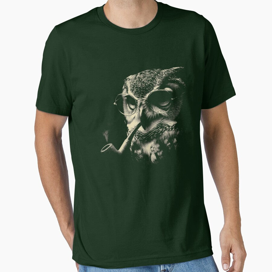 Sophisticated Owl with Glasses and Pipe by k3rstman1