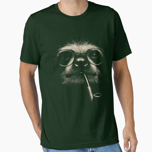 Sophisticated Sloth Glasses Pipe Portrait by k3rstman1