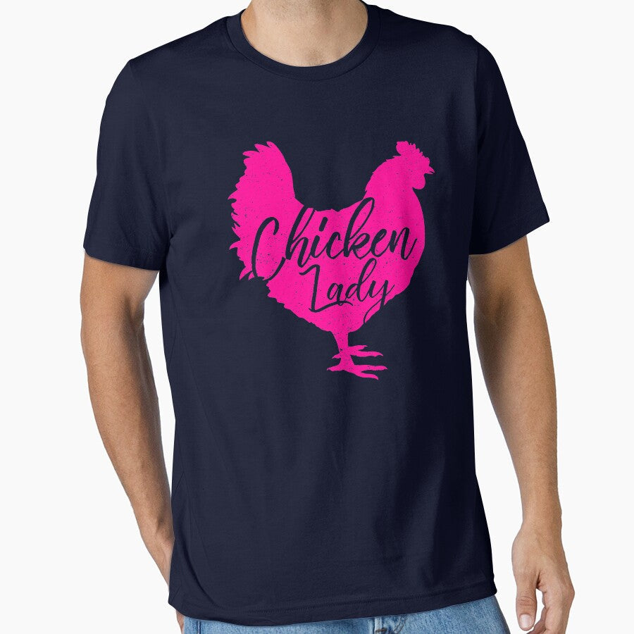 Chicken Lady for Women Pink by threadsmonkey