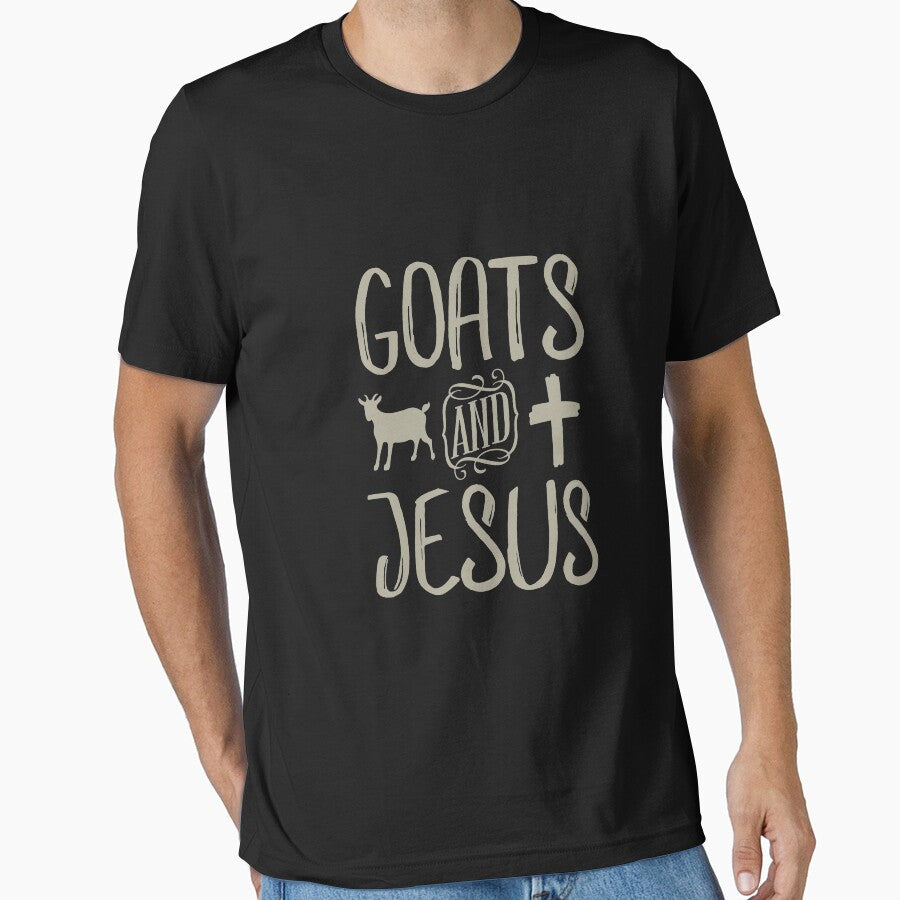 Goats And Jesus With Cross by BUBLTEES