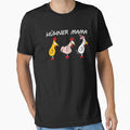 Chicken mom, three chickens in a row by Monkonthehill