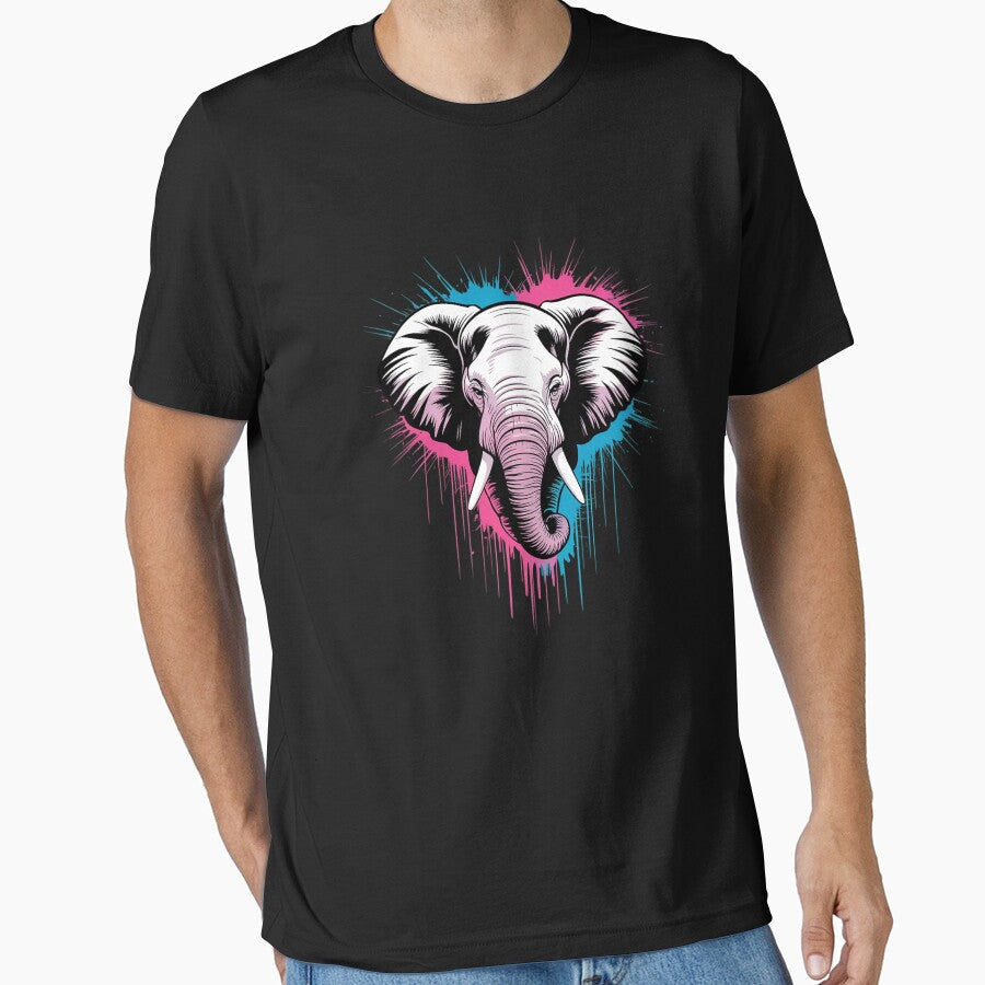 Elephant Colorful Artwork Nature Portrait Wildlife Splash by joyouartArt