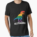 Allysaurus Dinosaur in Rainbow Flag for Ally LGBT Pride by Morphologiona