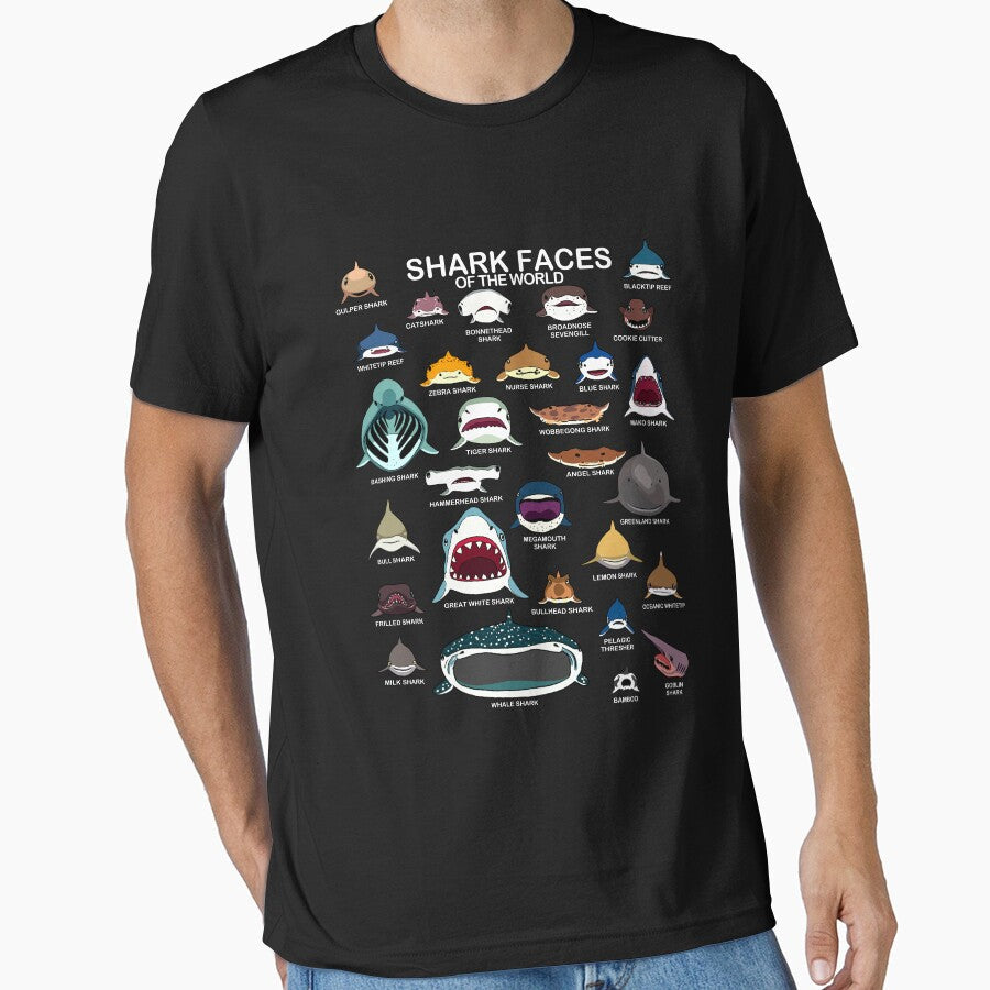 Shark Faces Of The World Love Sharks Kids Shark Mouth Gear by DynamicDesign