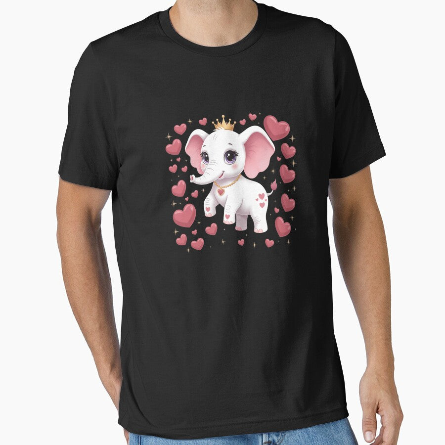 Cute Baby Elephant Princess Hearts Royal Girl Love by CORJIDOG-ART