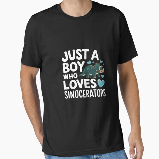Just A Boy Who Loves Sinoceratops Dinosaur Lover by MarkLeedsArt